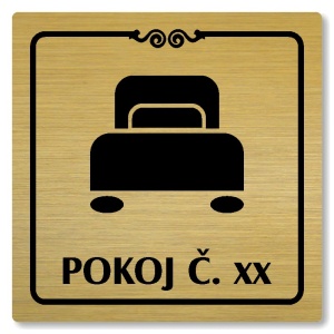 Pokoj, 80x80mm, zlatá, Texas